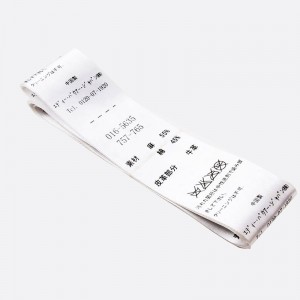 熱い販売の新製品カスタマイズされた衣服アクセサリースクリーン服サテン編まれたラベル服の帽子の靴